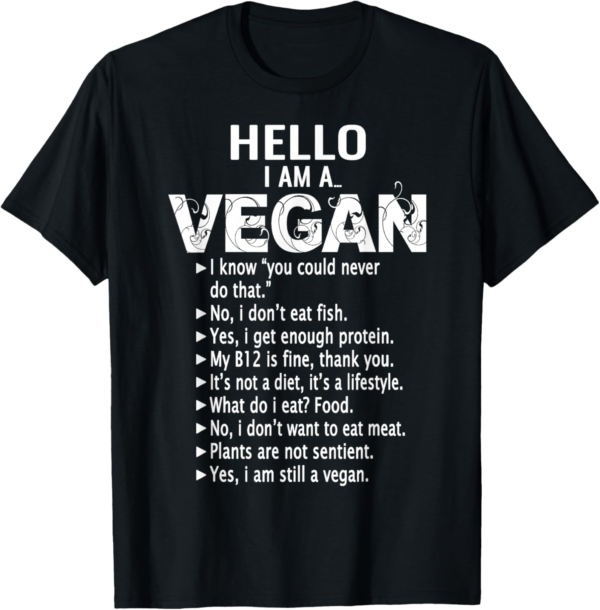 Funny Pro Vegan Activism TShirt Gym Athlete Gift Christmas T... - Image 2